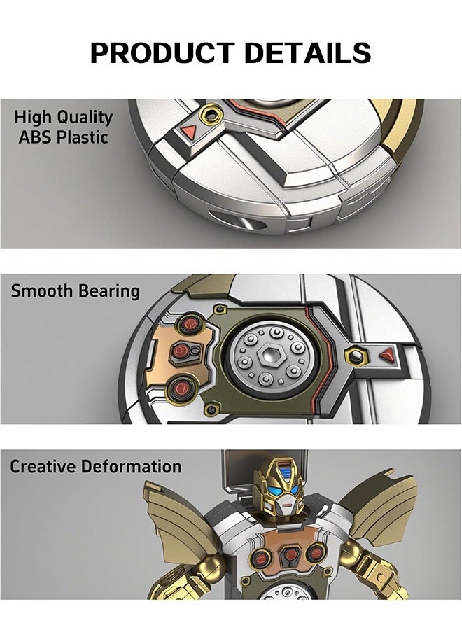 Organizer 3PCS Transformable Fidget Spinners for Kids Party Favor, Deformable Robot Spinner Fidget Toys, Fingertip Gyros Stress Relief Sensory Toy Stocking Stuffers Bulk Gifts Kids Classroom Prizes - Image 3
