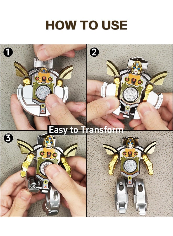 Organizer 3PCS Transformable Fidget Spinners for Kids Party Favor, Deformable Robot Spinner Fidget Toys, Fingertip Gyros Stress Relief Sensory Toy Stocking Stuffers Bulk Gifts Kids Classroom Prizes - Image 5