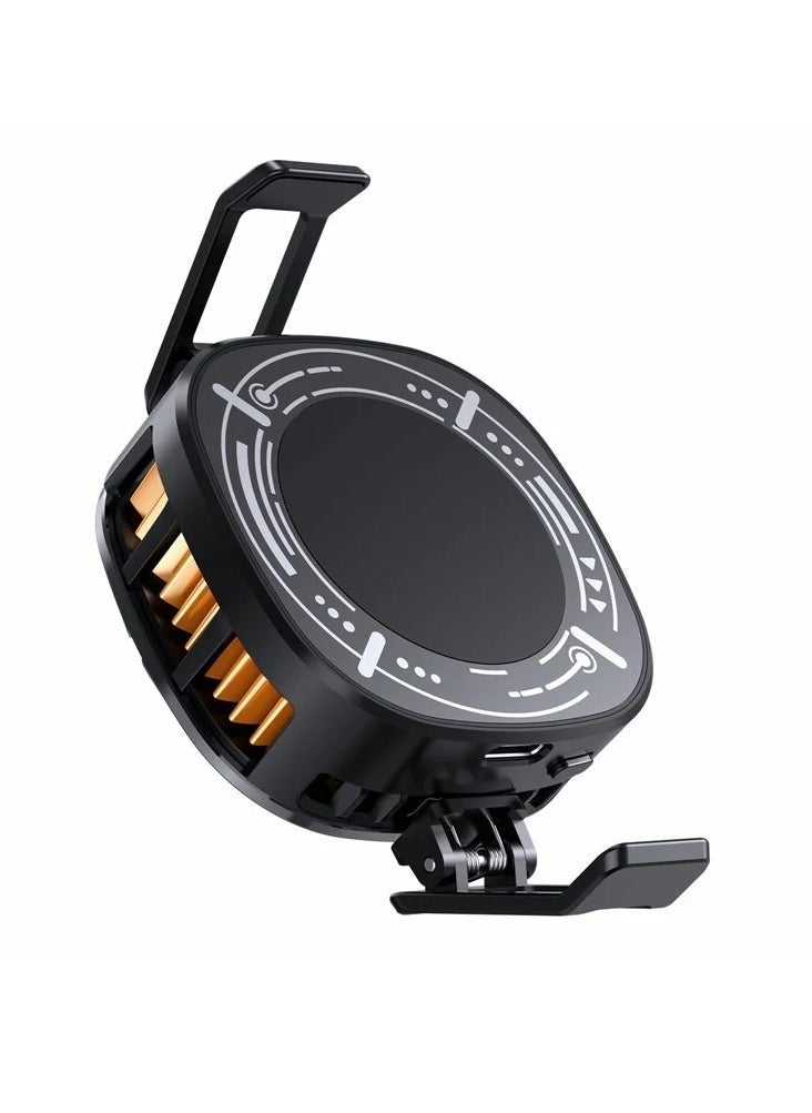 Memo CX06 Magnetic Phone Cooler Fan with RGB Lights ‚Äì Ultra-Quiet Frosty Cooler for Gaming, Streaming & Charging ‚Äì Powerful Semiconductor Mobile Radiator with Fast Cooling, Snap-On Magnetic Mount ‚Äì Compatible with iPhone, Android & All Smartphones - Image 3