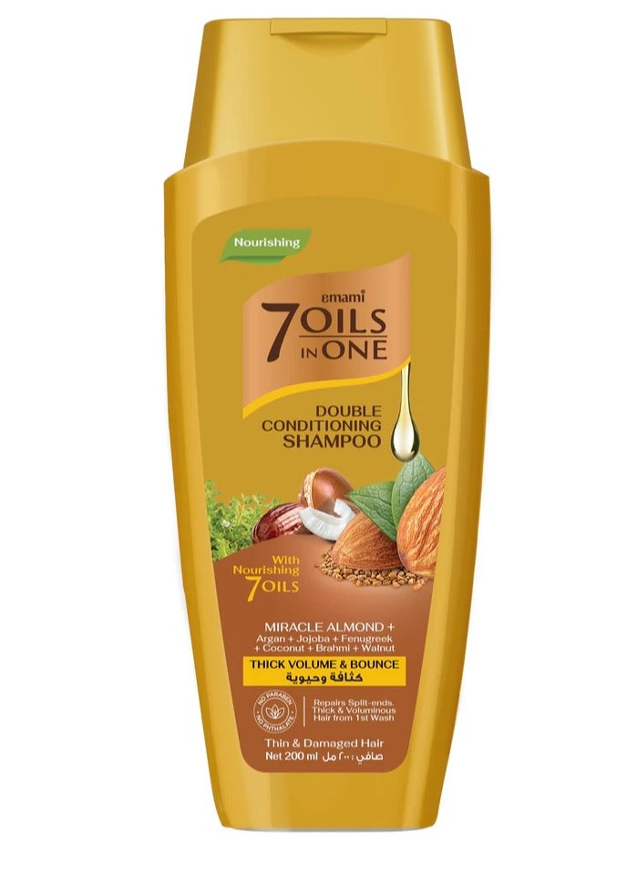 emami 7 Oils in One Double Conditioning Shampoo Miracle Almond 200ml 