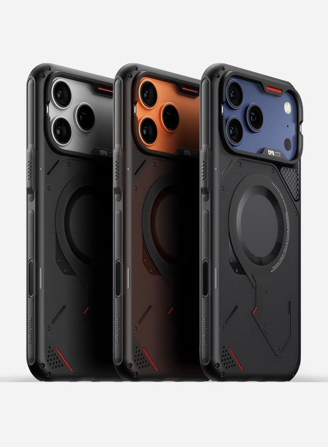 Aulumu A17 Rugged Case for iPhone 17 Pro | MagSafe Compatible | Integrated Drop Protection | Touch-Sensitive Buttons | Military-Grade Outdoor Design Black - Image 2