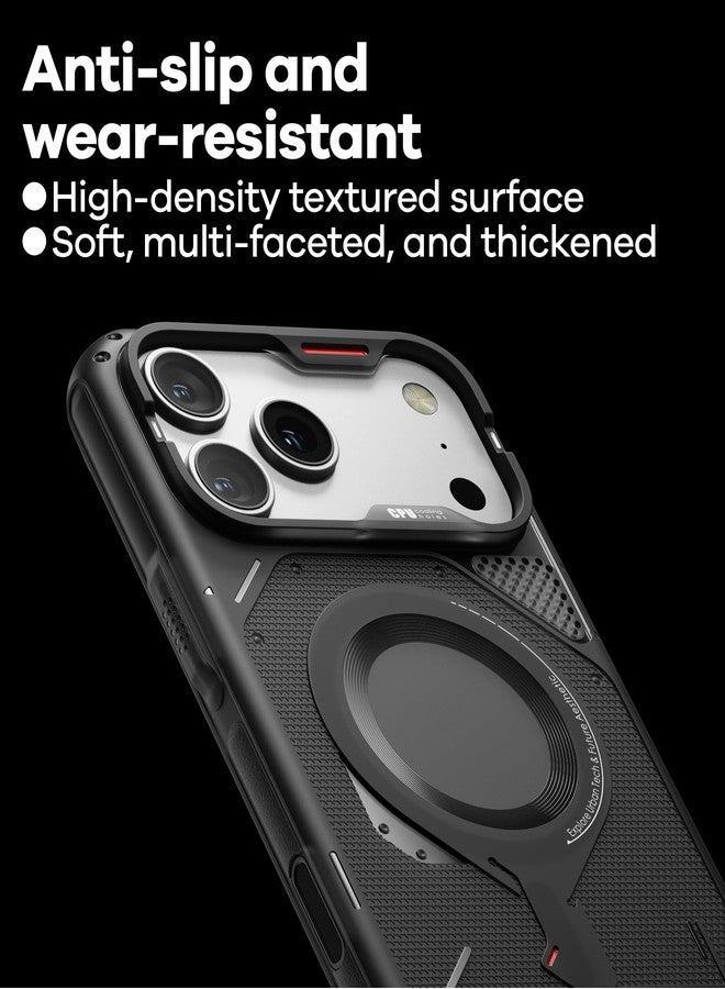Aulumu A17 Rugged Case for iPhone 17 Pro | MagSafe Compatible | Integrated Drop Protection | Touch-Sensitive Buttons | Military-Grade Outdoor Design Black - Image 5