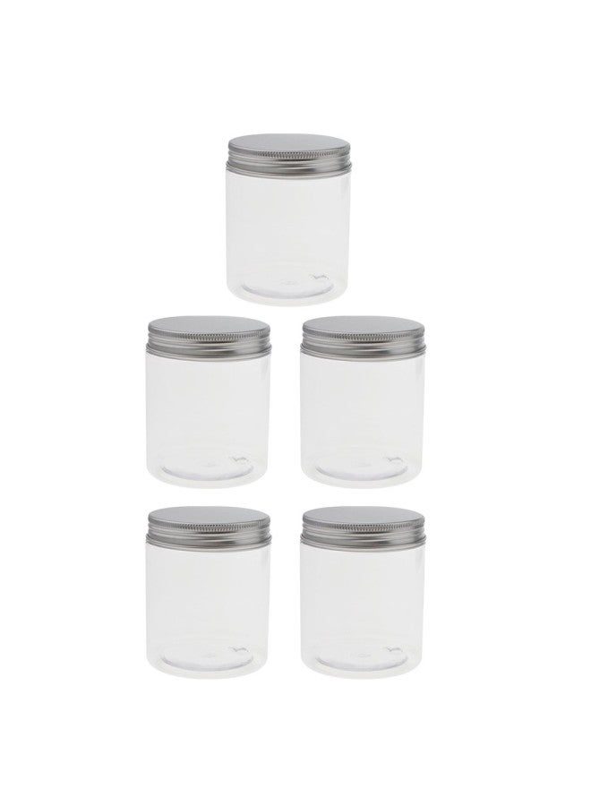 5PCS 250ML Clear Empty Refillable PET Plastic Wide Mouth Cosmetic  - Image 4