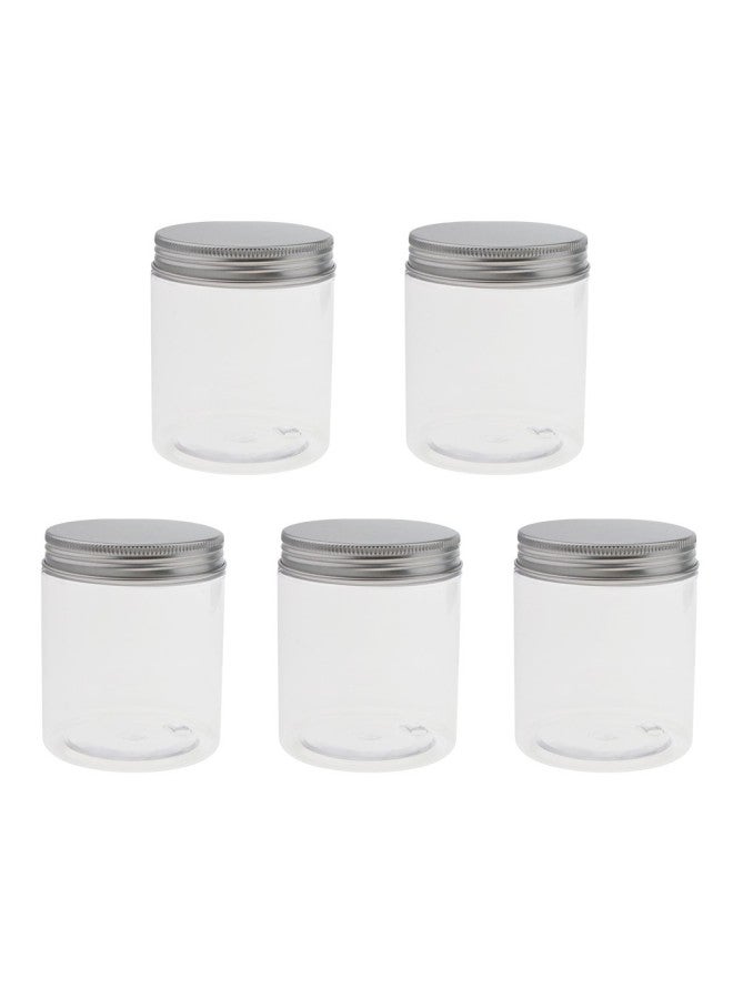 5PCS 250ML Clear Empty Refillable PET Plastic Wide Mouth Cosmetic  - Image 3