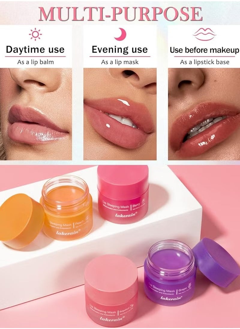 lakerain - Lip Sleeping Mask Overnight Lip Mask Moisture and Collagen Booster Lip Mask Day and Night Repair Lip Balm for Improves Dryness and Cracked Lip Scrubs Lip Plumper Oil Tinted Lip Balm 03 - Image 1