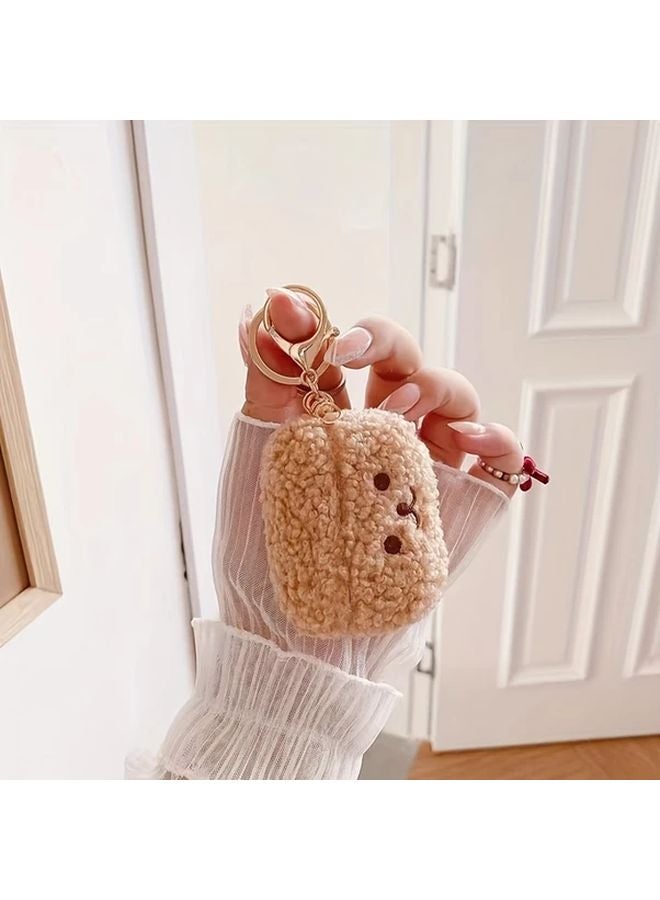 Cute Cartoon Plush Teddy Dog Protective Case For Airpods Pro 2 Brown - Image 1