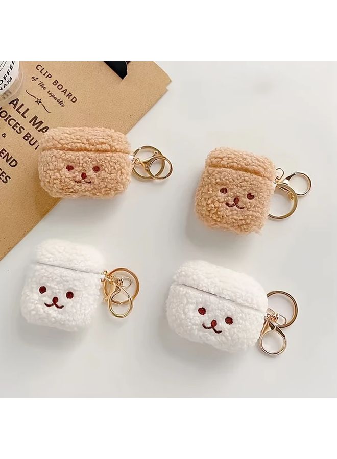 Cute Cartoon Plush Teddy Dog Protective Case For Airpods Pro 2 Brown - Image 2