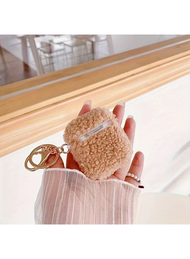 Cute Cartoon Plush Teddy Dog Protective Case For Airpods Pro 2 Brown - Image 5