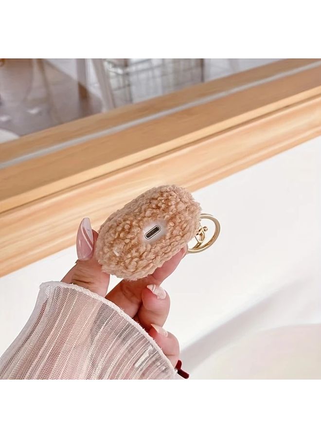 Cute Cartoon Plush Teddy Dog Protective Case For Airpods Pro 2 Brown - Image 4