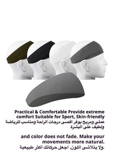 Anmi 4 Pack sports headband for sports  Running, Cycling, Basketball, Yoga, Fitness Workout Stretchy Unisex Hairband  - Image 5