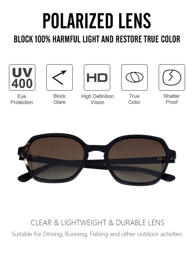 DLS Sunglasses for men and women - Oversized Acetate Frame with UV protacted lenses multipurpose use (S0017-C5) - Image 2