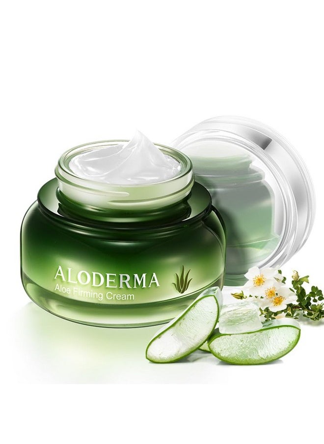 Aloderma Aloderma Aloe Firming Face Cream - Made at the Source with 67% Organic Aloe Vera - Firming Face & Neck Cream with Vitamin E and African Birch Bark - Natural Renewing Face Cream to Defy Aging, 1.7oz  - Image 1