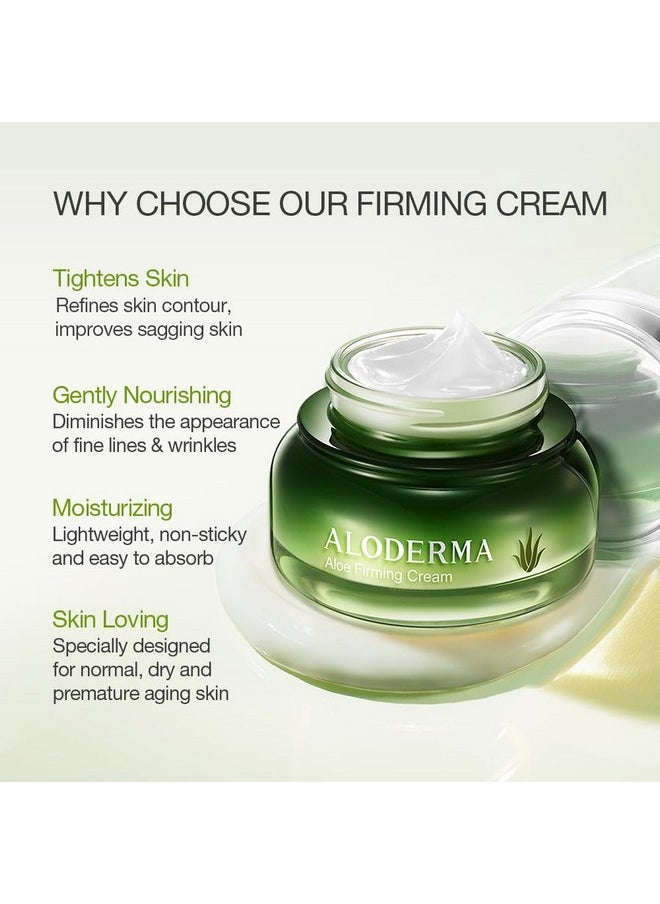 Aloderma Aloderma Aloe Firming Face Cream - Made at the Source with 67% Organic Aloe Vera - Firming Face & Neck Cream with Vitamin E and African Birch Bark - Natural Renewing Face Cream to Defy Aging, 1.7oz  - Image 2