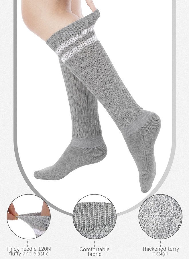 Bencailor 6 Pairs Women Slouch Socks Cotton Scrunch Stacked Knee Boot Socks for Women Men 80s 90s Winter Cold Weather(Classic,5-9) - Image 4