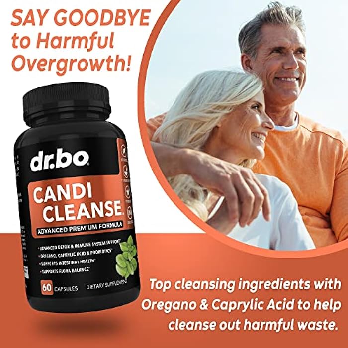 dr.bo Candi Cleanse Support Supplement Pills - Anti Overgrowth Supplements for Women & Men - Extra Strength Balance Control Probiotic Complex Cleanser - Natural Oral Herbal Oregano & Caprylic Acid Capsules - Image 3