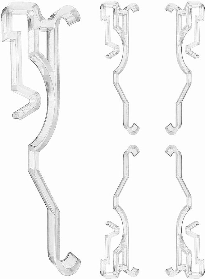 Cutelec Valance Clips 6pcs 2.5" Clear Plastic Hidden Retainer Holder Installation Bracket for 2inch Horizontal Wood and Faux Wood Blinds with a 2-1/2" (64mm) Arc-Shaped Slat - Image 1
