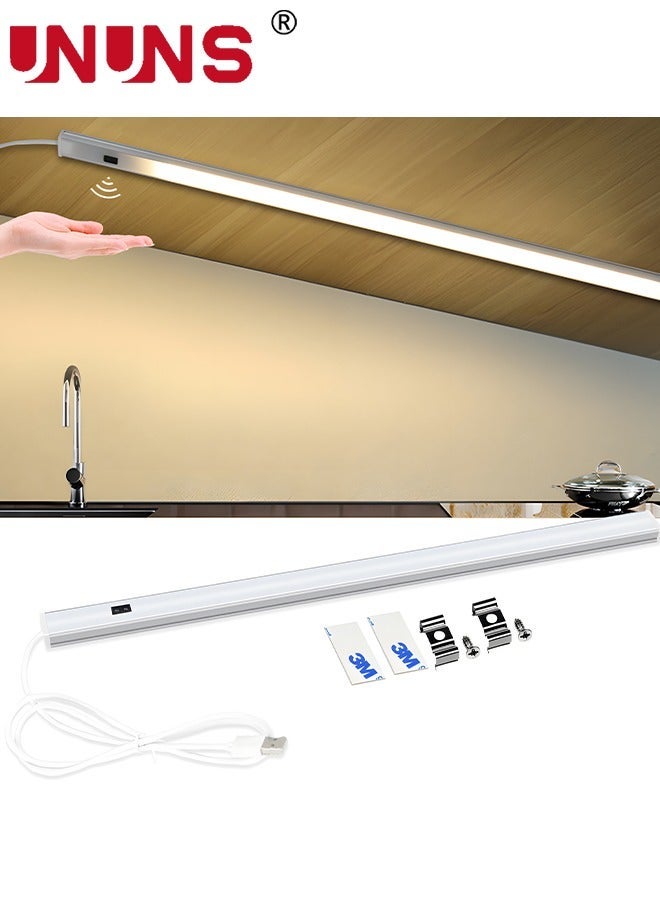 UNUNS Under Counter Lighting, Desk Light Bar, Table Lamp Hand Wave Activated, 40CM Dimmable Panel, Super Bright Aluminum Strip for Kitchen,Shelf,Cupboard,Closet,Workbench,Cabinet  - Image 1
