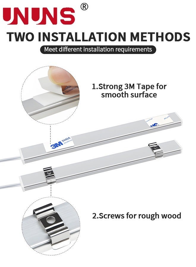 UNUNS Under Counter Lighting, Desk Light Bar, Table Lamp Hand Wave Activated, 40CM Dimmable Panel, Super Bright Aluminum Strip for Kitchen,Shelf,Cupboard,Closet,Workbench,Cabinet  - Image 2