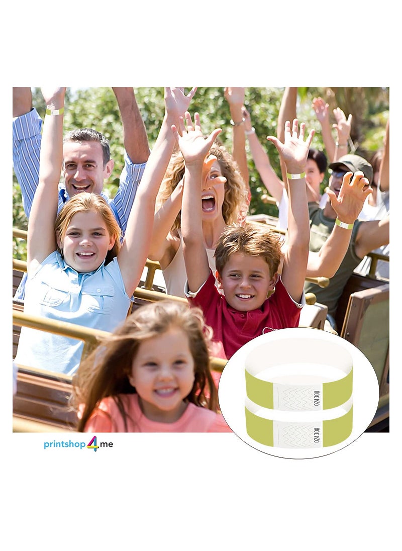 PRINTSHOP4ME - Event Paper Wristbands and Identification Bands Made Of Tyveck Material 19mm x 250mm (Gold) - Image 1
