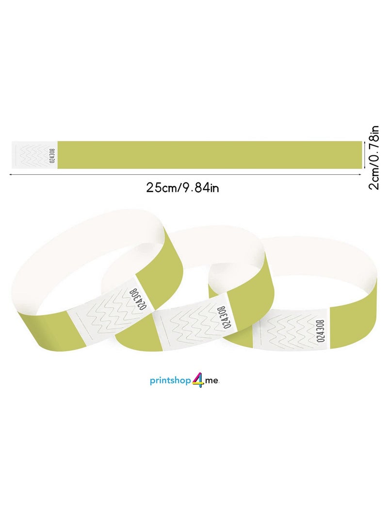 PRINTSHOP4ME - Event Paper Wristbands and Identification Bands Made Of Tyveck Material 19mm x 250mm (Gold) - Image 1