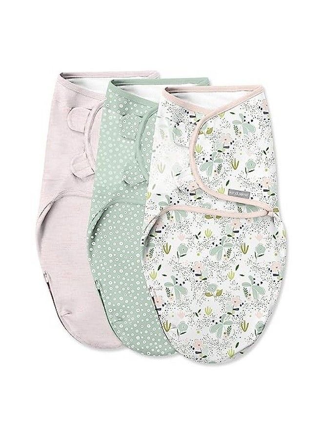 SwaddleMe - By Ingenuity Easy Change Swaddle In Size Small/Medium For Ages 03 Months 714 Pounds Up To 26 Inches Long 3Pack Baby Swaddle With Easy Change Zipper - Image 1
