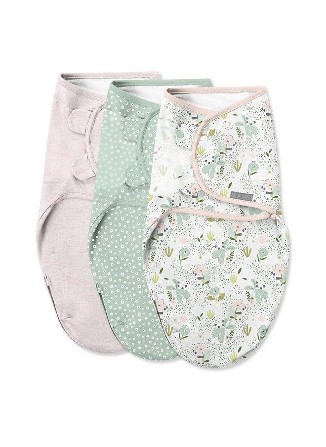 SwaddleMe - By Ingenuity Easy Change Swaddle In Size Small/Medium For Ages 03 Months 714 Pounds Up To 26 Inches Long 3Pack Baby Swaddle With Easy Change Zipper - Image 1