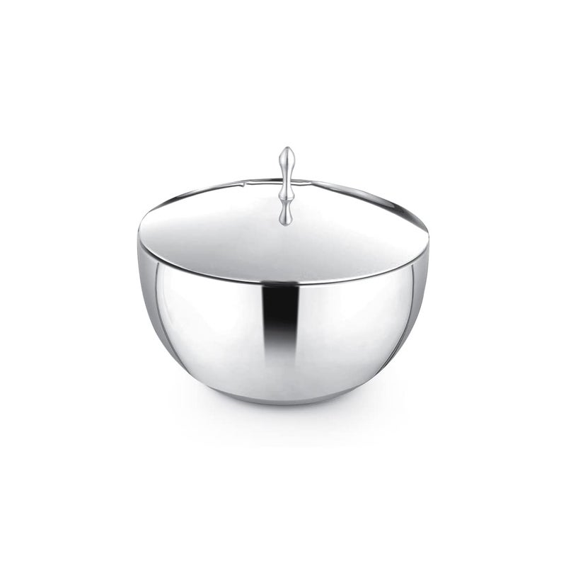 Shri & Sam Shri & Sam Stainless Steel Shri and Sam Stainless Steel Donga with Lid, 16.5cm, Silver  - Image 1