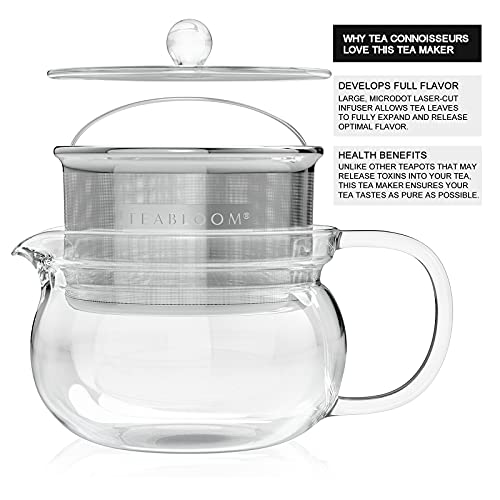 Teabloom Kyoto 2-in-1 Tea Kettle and Tea Maker – Glass Teapot with Removable Loose Tea Filter – Tea Connoisseur's Choice - Image 5