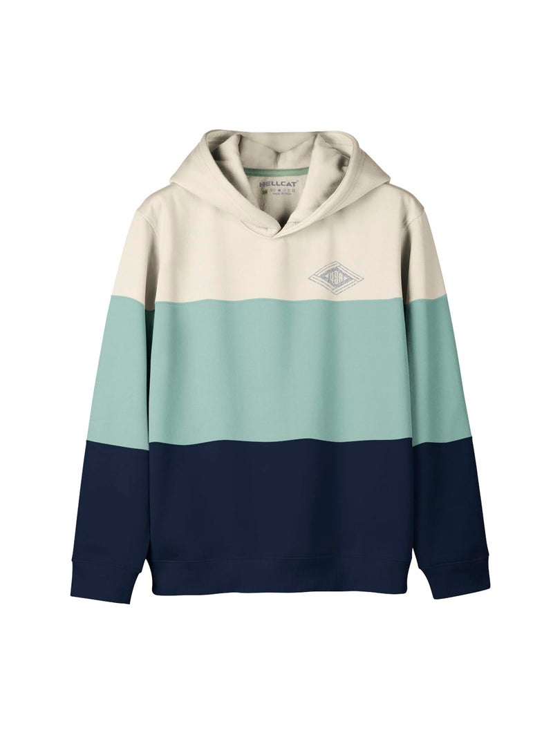 HELLCAT Trendy Printed Cotton Blend Hoodie Sweatshirt for Boys_Sea Green_11-12 Years - Image 1