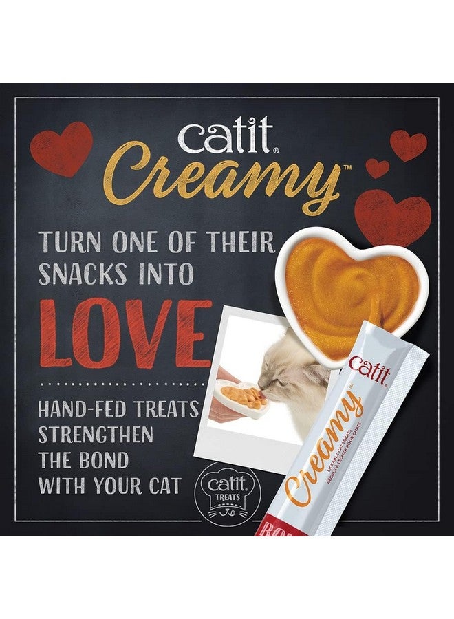 Catit Creamy Lickable Cat Treat - Healthy Variety of Flavors, 50 Pack, Hand-Feed or Serve, Nutrient-Rich Squeeze Tube, 0.5 oz Each - Image 4