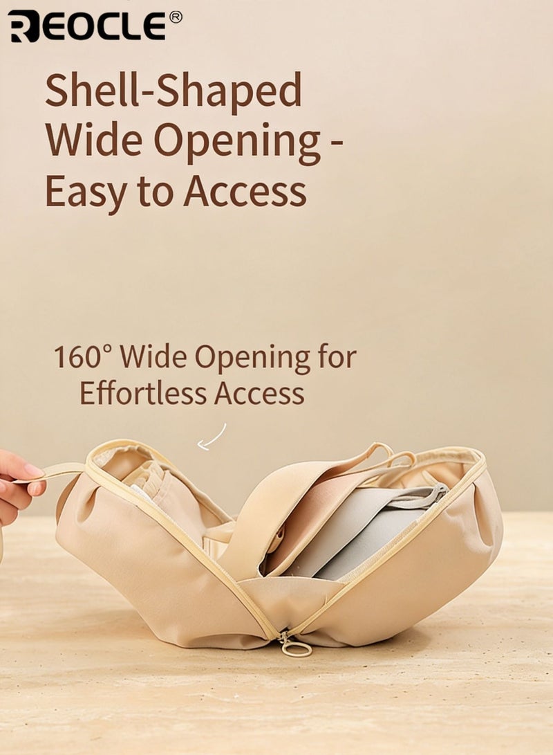 ريوكل حقيبة سفر منظمة دائرية الشكل مزودة بإغلاق برباط وحزام حمل لتخزين أنيق ومدمج للضروريات اليومية وأغراض الرحلة - Image 3