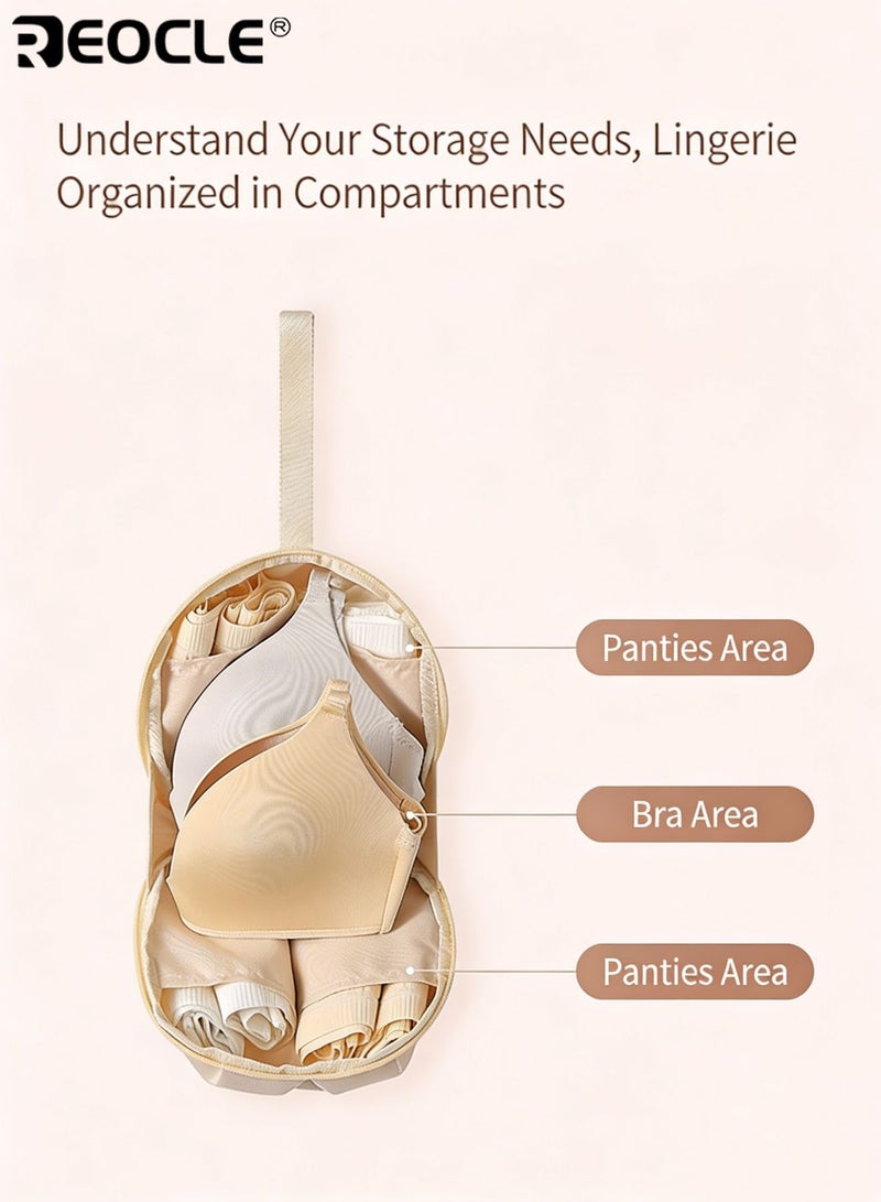 ريوكل حقيبة سفر منظمة دائرية الشكل مزودة بإغلاق برباط وحزام حمل لتخزين أنيق ومدمج للضروريات اليومية وأغراض الرحلة - Image 5