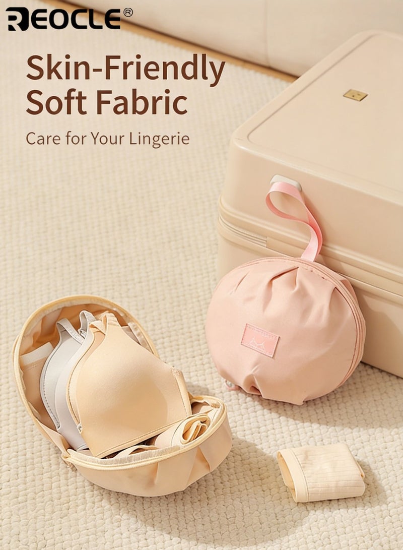 ريوكل حقيبة سفر منظمة دائرية الشكل مزودة بإغلاق برباط وحزام حمل لتخزين أنيق ومدمج للضروريات اليومية وأغراض الرحلة - Image 2