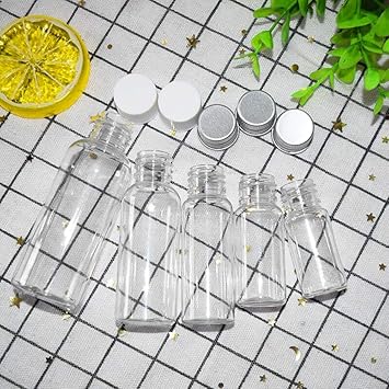 VASANA 12PCS30ml Portable Refillable Clear Plastic Empty Bottles with Screw Cap Travel Small Containers Camping for Liquids Lotion Toner Shampoo Body and Hand CreamWhite - Image 3
