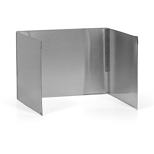 Livzing Stainless Steel Foldable Kitchen Oil Baffle Plate for Stove 3-Panel Splatter Guard -Foil Gas Stove Shield-Heat Insulation and High-Temperature Resistance-Oil Splash Proof-Cooking Tool - Image 1
