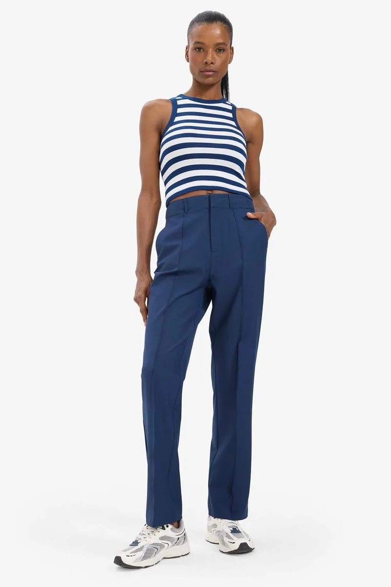 Defacto  DeFactoFit Standard Fit Woven Trousers for Women | Best Price UAE