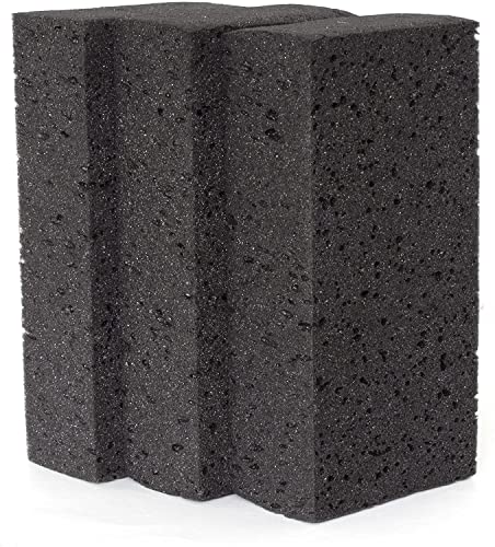 Okleen Big Sponge. Made in Europe. 3 Pack, Black. 8.9x4.3x2.4 Inch Extra Large Odorless Commercial Sponge for All Purpose Cleaning - Image 1