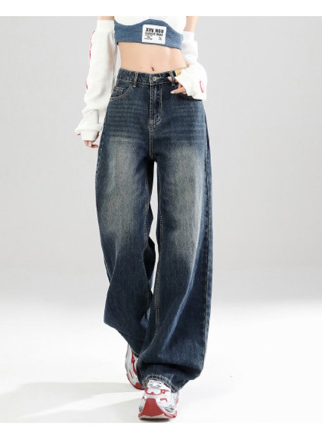 EPTISON Women's American Wide-leg Jeans - 2025 Summer Casual Stretch High-waist Loose Flare Pants With Floor-length Design - Image 1