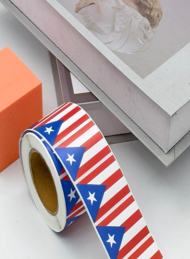 CupaPlay 500 Pieces Puerto Rico Labels Roll Stickers - Puerto Rican Flags Birthday Party Supplies Decorations Favors Jar Containers Letter DIY Sticker 2th of June National Day Country Labels Decals - Image 3