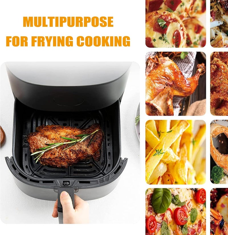 GWY مقلاة الشواء الهوائية لطراز COSORI Air Fryer Pro LE سعة 5 Qt، غير لاصقة 8.26’’*8.26’’ قطع غيار ملحقات رف الشواء لوحة مقرمشة صينية مع واقيات مطاطية، آمنة في غسالة الصحون - Image 5