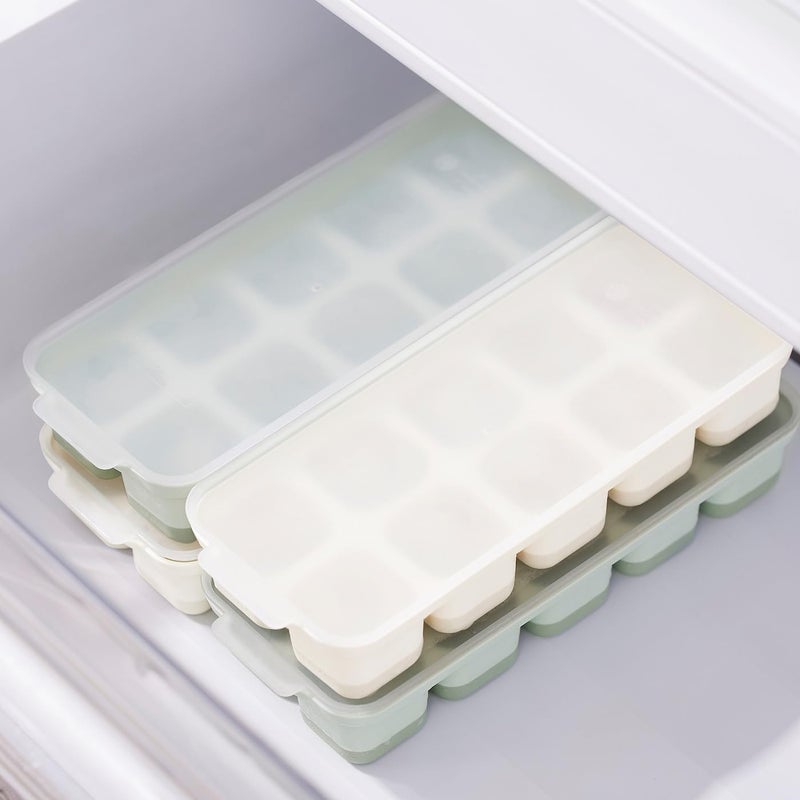 BS Case Ikeaa SPJUTROCKA Ice Cube Trays with Lids Mixed Colours SpillProof Design FreezerSafe Polypropylene Plastic Polyethylene Plastic Synthetic Rubber Set of 2 - Image 5