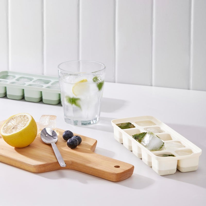 BS Case Ikeaa SPJUTROCKA Ice Cube Trays with Lids Mixed Colours SpillProof Design FreezerSafe Polypropylene Plastic Polyethylene Plastic Synthetic Rubber Set of 2 - Image 3