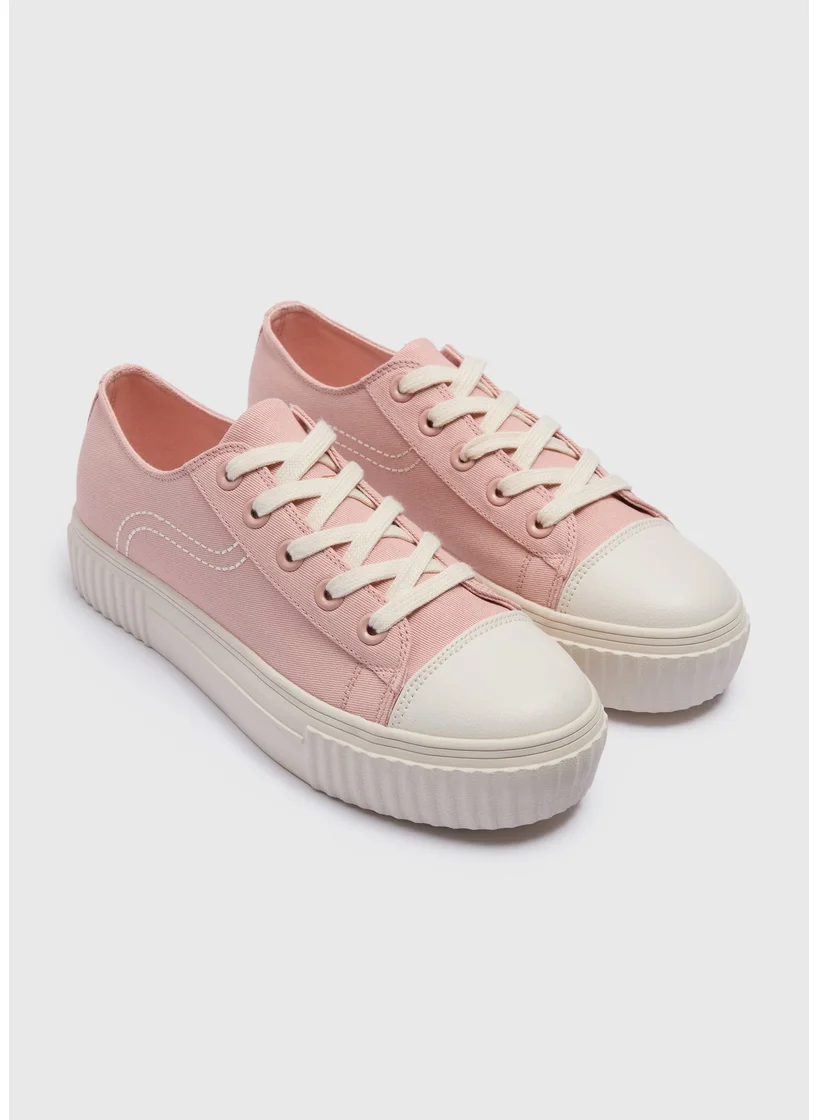 Matalan Pink Canvas Trainers