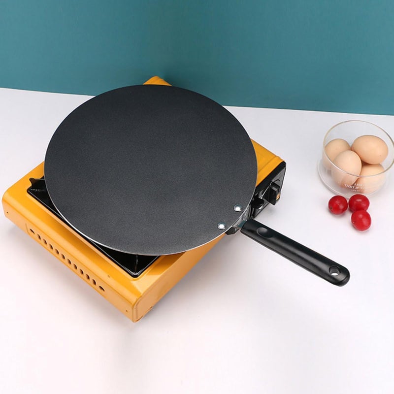 Zerodeko Non-stick Pancake Pan Flat Cooking Skillet 30cm Household Frying Pan with Wooden Spatula Kitchen Cooking Accessory for Home and Restaurant Use - Image 5