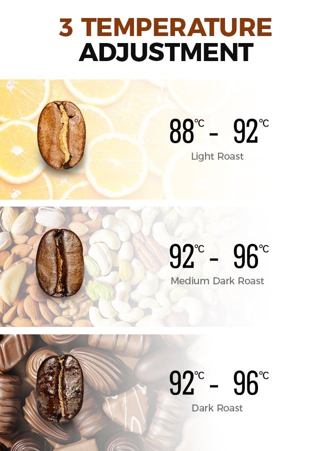 Cafelffe 58mm Espresso Machine, 20 Bar Coffee Machine with Milk Frother and Americano Extraction System, Touch Panel, Coffee Volume & Temperature Adjustment, Cold Brew, Pressure Relief For Home and Office Use - Image 4