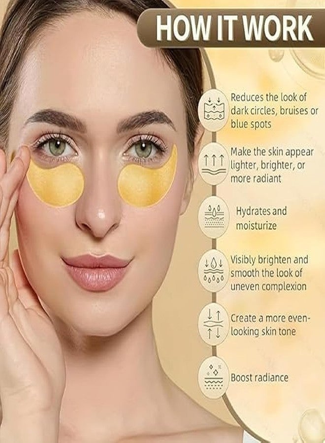 EFFARA Anti Wrinkle Eye Serum Patch| Treats Dark Circles, Fine Lines And Wrinkles | Enriched With Collagen And Aloe Vera Extract | Shade -Gold, 60 Pcs - Image 4