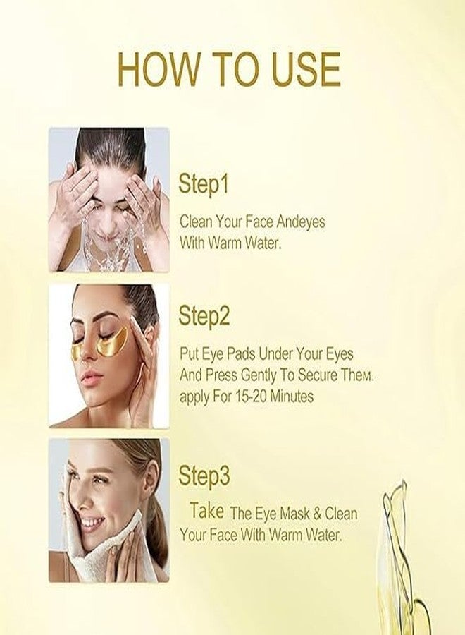 EFFARA Anti Wrinkle Eye Serum Patch| Treats Dark Circles, Fine Lines And Wrinkles | Enriched With Collagen And Aloe Vera Extract | Shade -Gold, 60 Pcs - Image 3