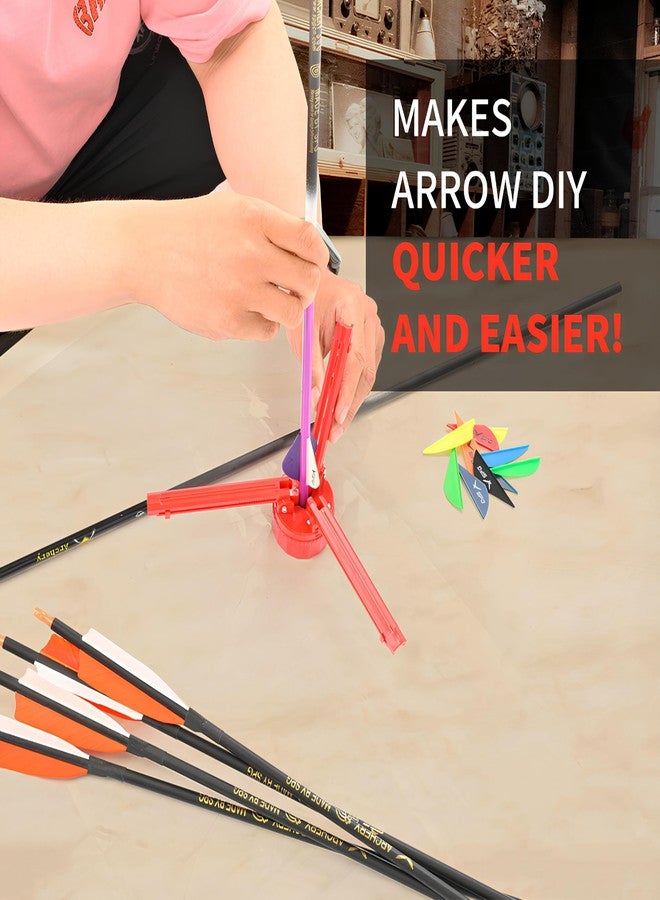 FENJANER Archery Arrow Fletching Jig Kit Straight Helix Tower Fletch Tool for Crossbolts DIY Arrows Feathers Vanes - Image 4