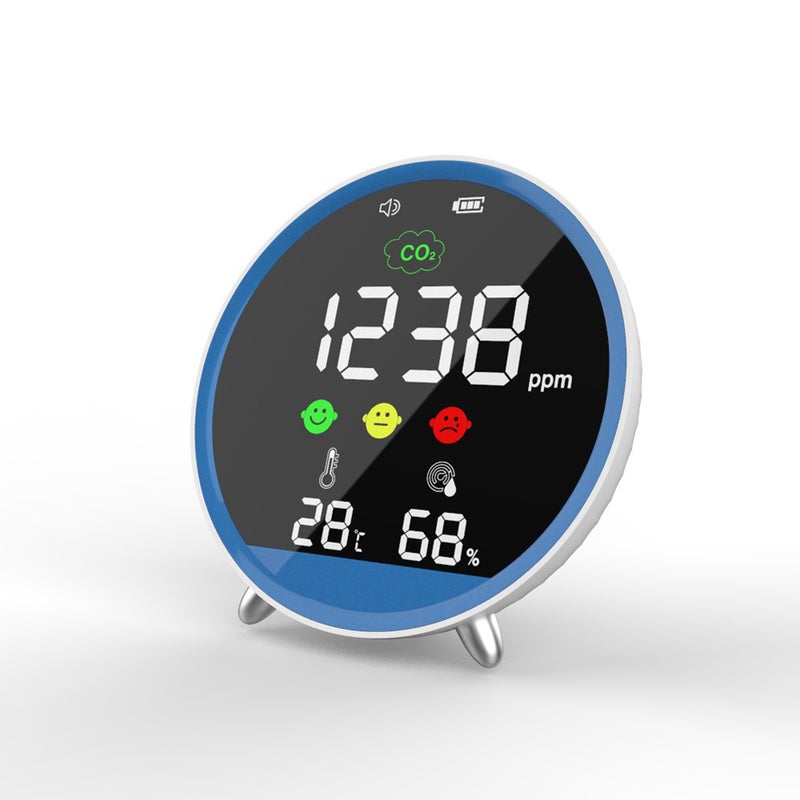 Indoor Portable CO2 Detector Multifunctional Thermohygrometer Home Digital Air Detector Intelligent Air Quality Analyzer Household Air Pollution Monitor - Image 1