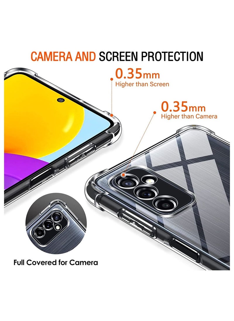 Samsung Galaxy M52-5G Case Cover Protective Shock Absorption Bumper soft Transparent Case (Clear) - Image 2